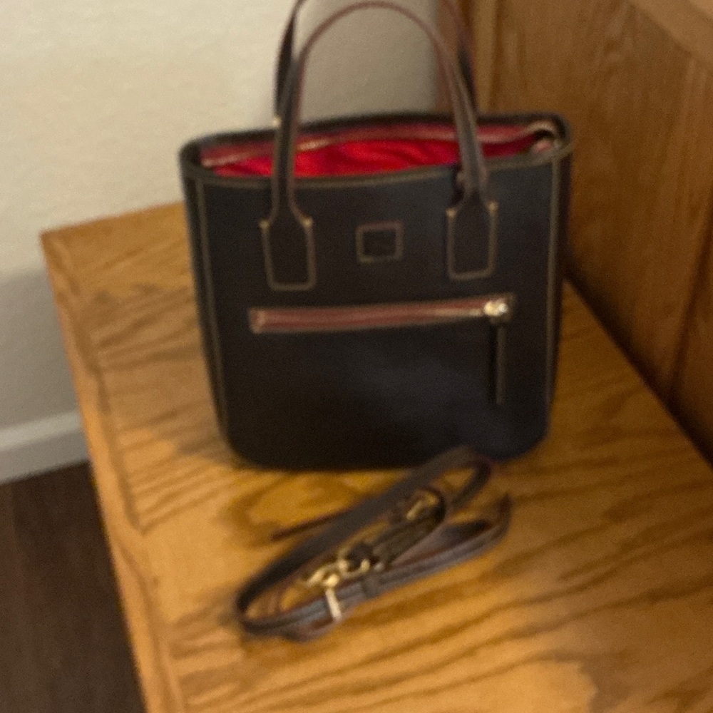 Dooney & Bourke Brown and Red Tote Bag